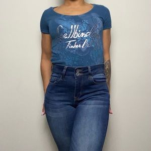 Disney Tinker-bell 100%Cotton Short Sleeve T-Shirt